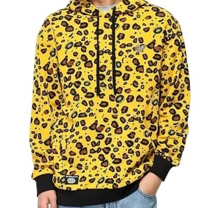 Rare OFWGKTA All Over yellow/ black leopard Printed Hoodie  Vintage OFWGKTA sz S